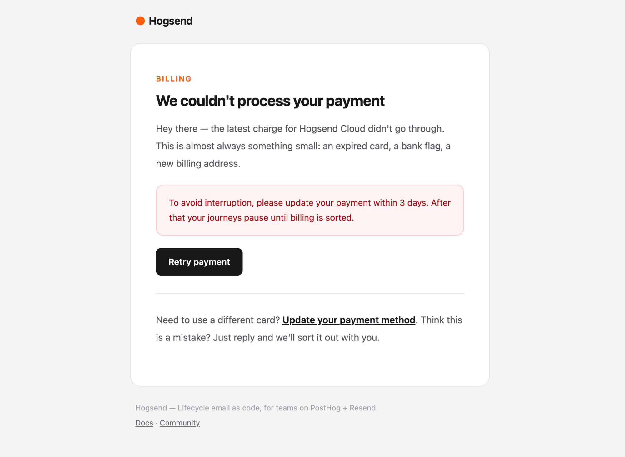 churn-payment-failed email template preview